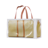 TITA ELVIE duffle Grocery Bag, yellow canvas, large