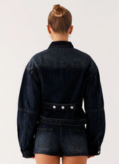 Tropics Denim Jacket - Washed Dark Blue