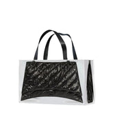 Grocery Bags Creative Parody Hourglass Bag Print Woven Bag Fire All Over Net Fitness Leisure Bag