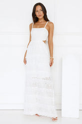 Chic Confidential Maxi Dress White