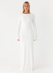 Elmont Long Sleeve Maxi Dress - White