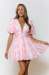 Buttercup Whispers Mini Dress Pink