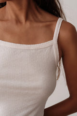 The Pointelle Square Neck Tank