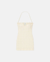 Jannika - Seersucker Tech Linen Mini Dress - Creme