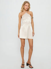 Gardens Of Eden Halter Mini Dress Champagne