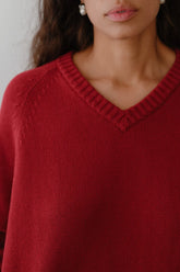 The Cotton Cashmere V-Neck Sweater