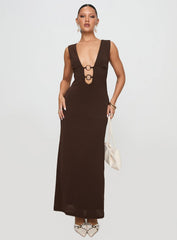 Steward Maxi Dress Chocolate