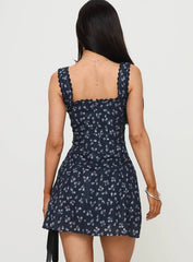 Dasha Mini Dress Navy Floral