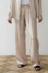 The Silk Pinstripe Drawstring Pant