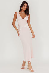 Soul Fire V-Neck Maxi Dress Blush