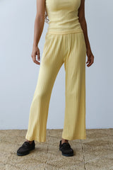 The Pointelle Simple Crop Pant