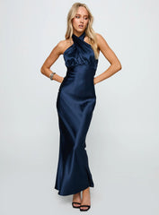 Rosaminta Halter Maxi Dress Cobalt Blue