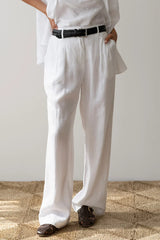 The Linen Pleated Trouser
