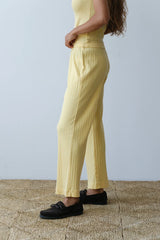 The Pointelle Simple Crop Pant