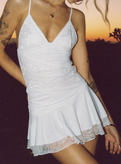 Love Is Alive Lace Mini Dress White