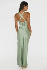 Sitara Tied Back Maxi Dress Sage