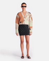 Henny - Cropped Brushed-Alpaca Cardigan - Smudged Graffiti