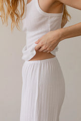 The Pointelle Simple Crop Pant