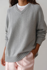 The Cotton Cashmere V-Neck Sweater