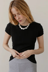 The Pointelle Baby Tee