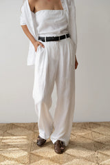 The Linen Pleated Trouser