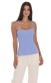 Flare Top in Periwinkle