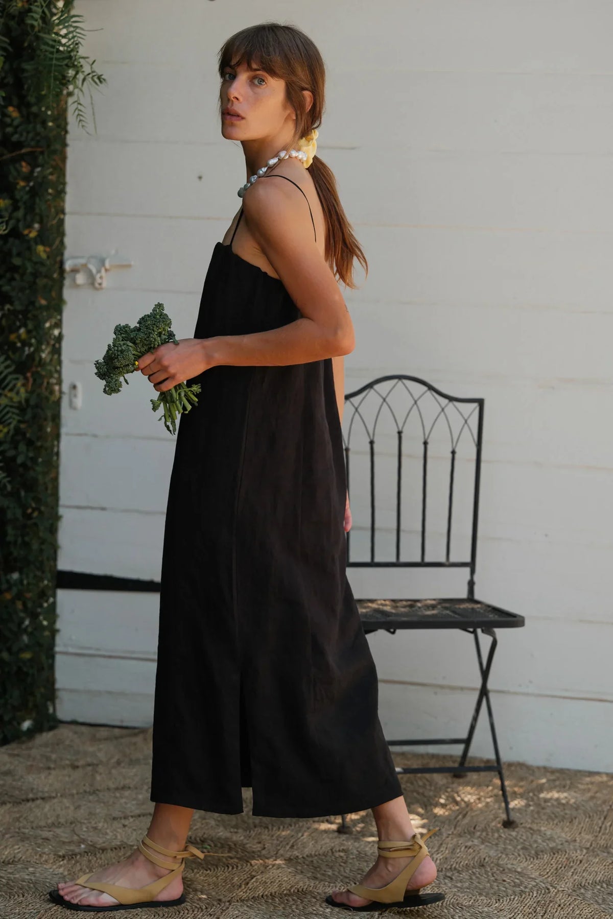 The Linen Spaghetti Dress