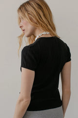 The Pointelle Baby Tee