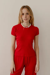 The Pointelle Baby Tee