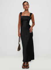 Radioactive Bias Cut Maxi Dress Black