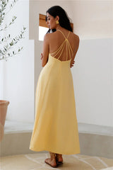 She's Captivating Midi Dress Yellow