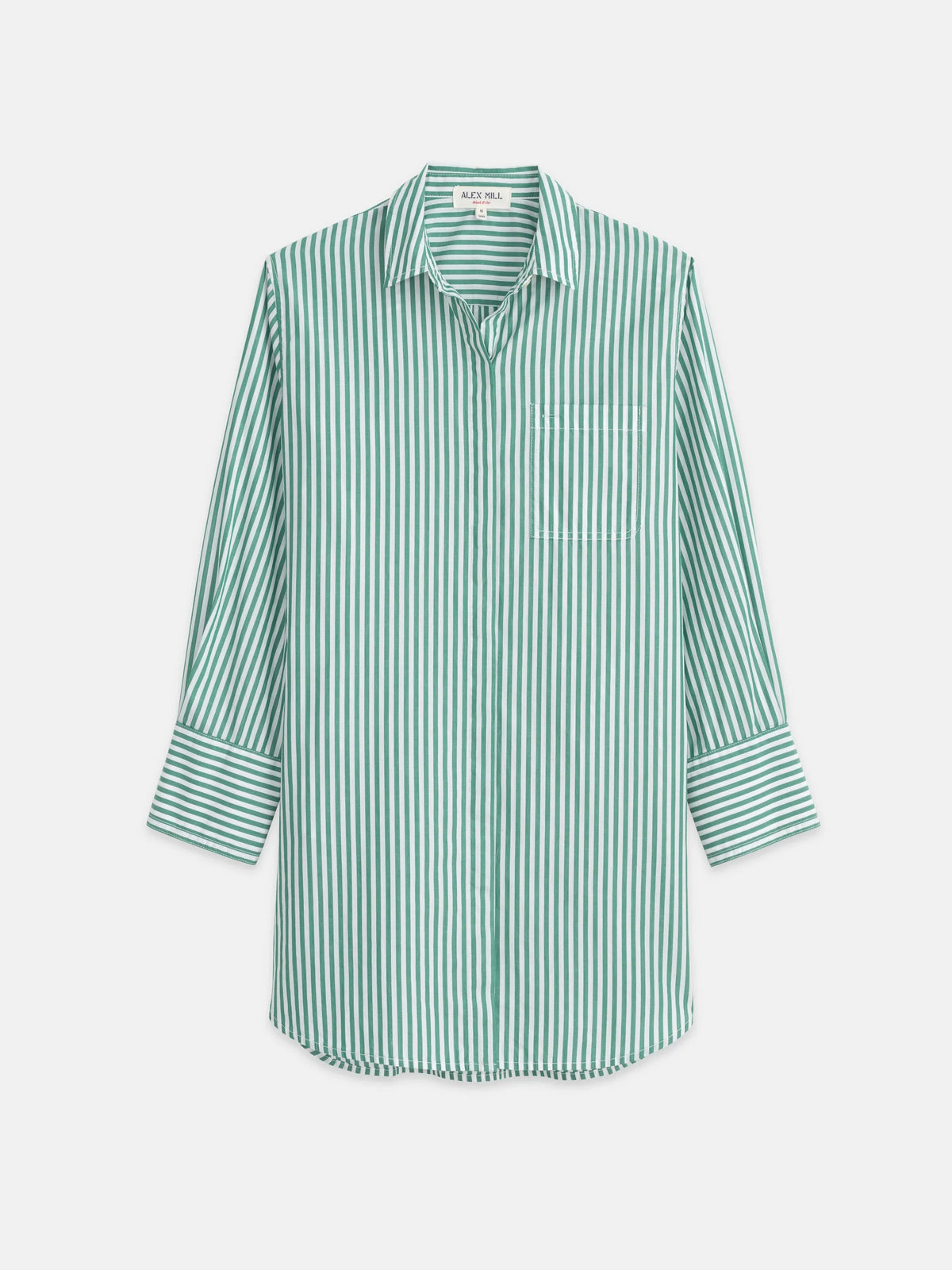 Belle Shirt Dress in Striped Cotton Poplin