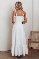 Anntonia Tied Shoulder Maxi Dress White