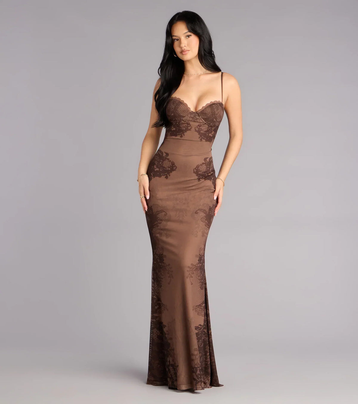 Florence Mesh Lace Mermaid Formal Dress