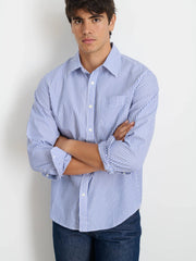 Mill Shirt in Striped Poplin