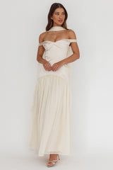 Kaycee Drop Waist Maxi Dress Champagne