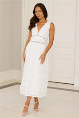 Ballet Era Lace Midi Dress White