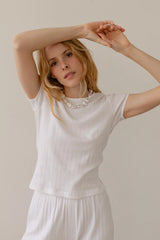 The Pointelle Baby Tee