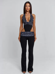 VIRELLE JUMPSUIT BLACK POLKA DOT
