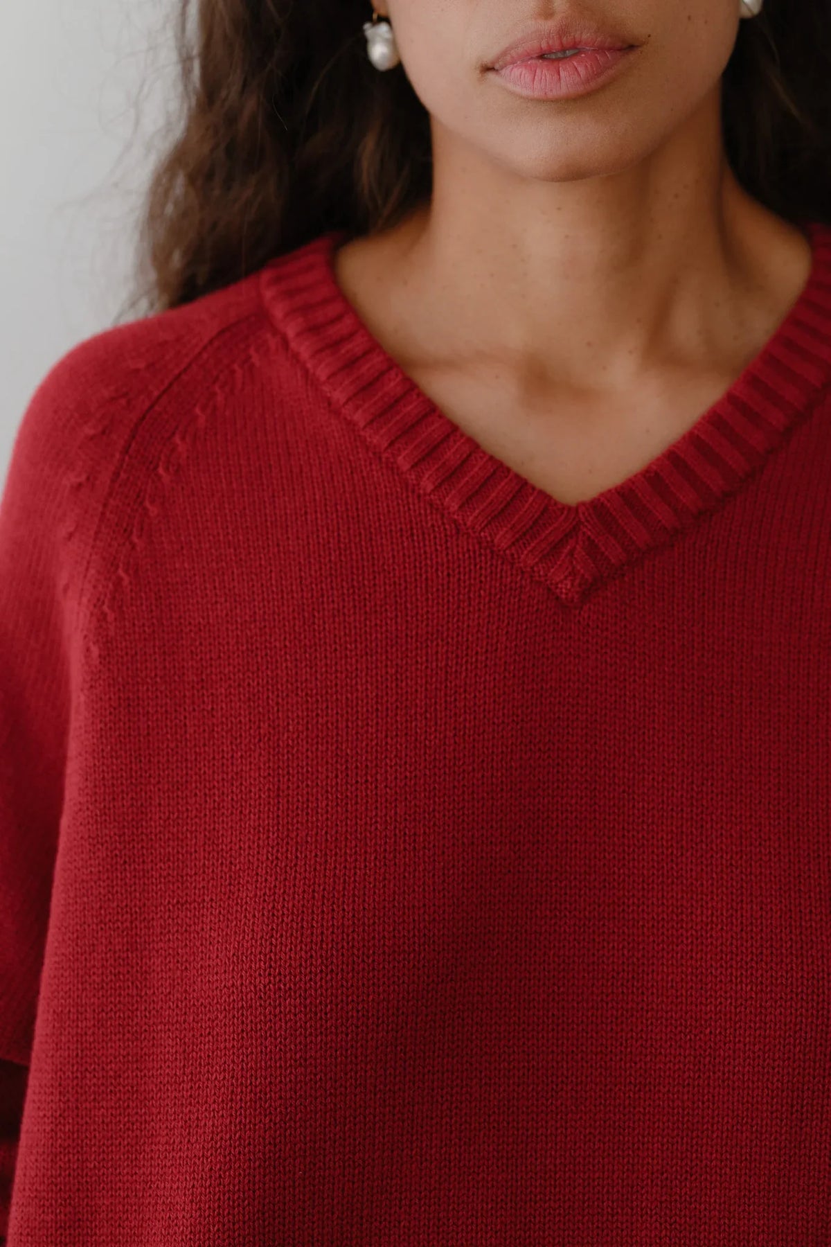 The Cotton Cashmere V-Neck Sweater