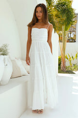 Heavenly Aura Maxi Dress White
