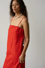 The Linen Spaghetti Dress