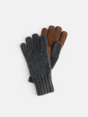 Cashmere Leather Patch Gloves