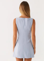 Lucky Charm Mini Dress - Blue