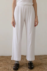 The Pointelle Simple Crop Pant