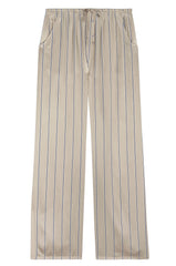 The Silk Pinstripe Drawstring Pant