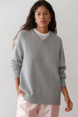 The Cotton Cashmere V-Neck Sweater