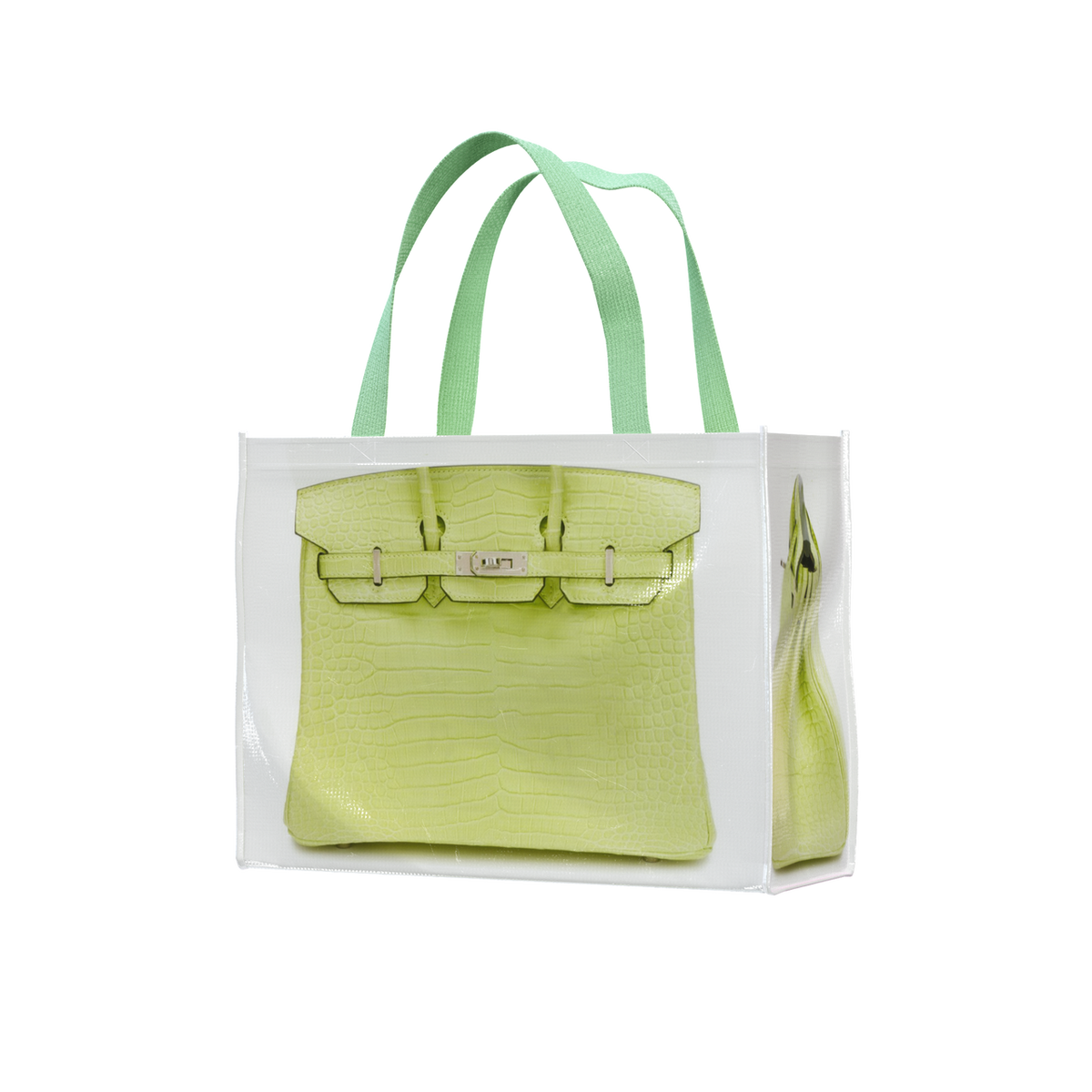 GroceryBags Creative Platinum Print Woven Bag Mint Green