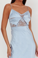 Impressions Lace Bodice Maxi Dress Blue