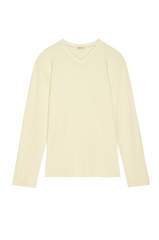 The Pointelle V-Neck Long Sleeve